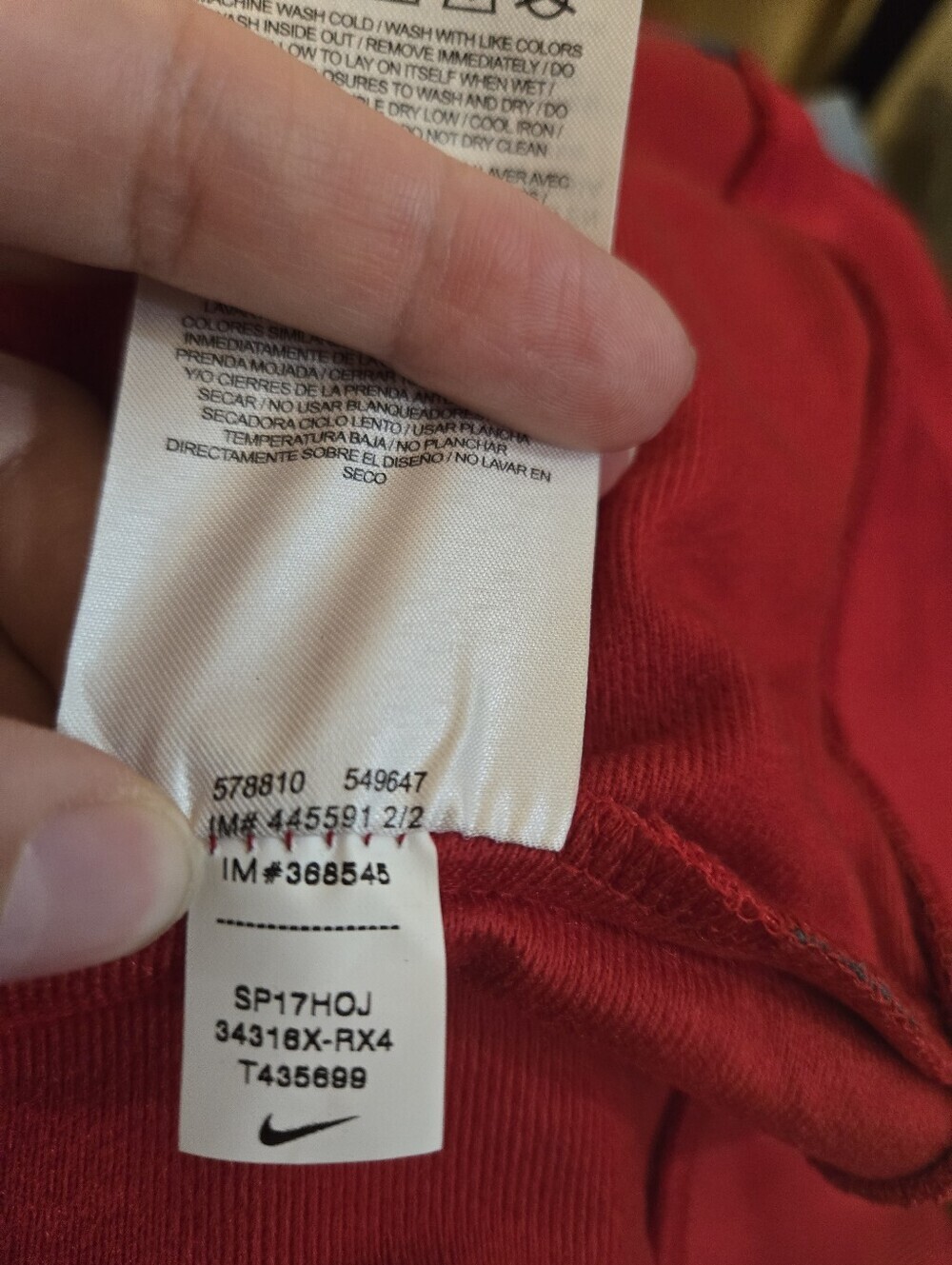 Nike Red Sox Light Jacket In Red And Gray with and Boston 'B' Patch Sz M - Picture 7 of 9